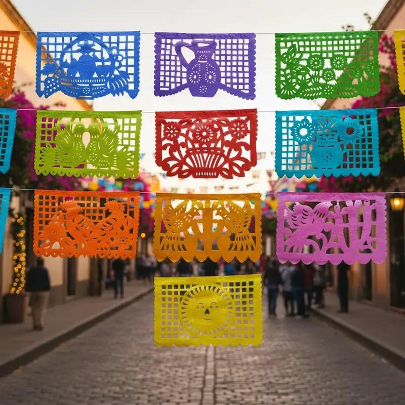 BANDERINES DE PAPEL SEDA MEXICANOS PARA CELEBRACIONES - 1