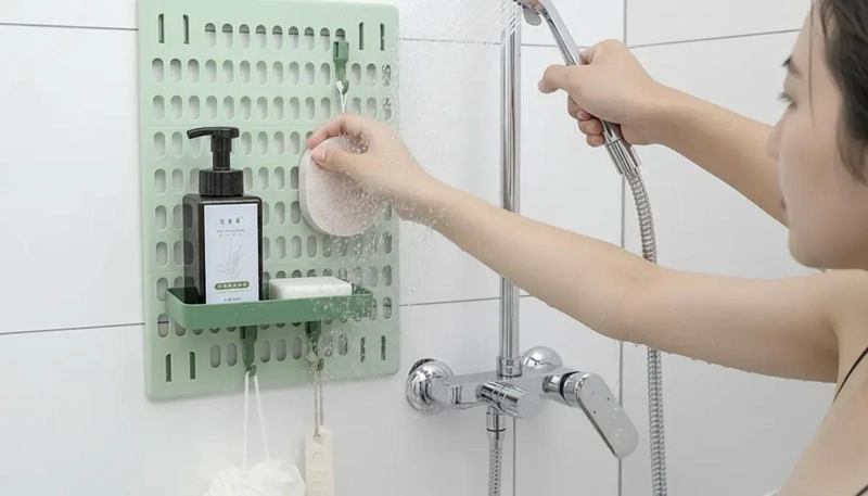 ORGANIZADOR DE PARED MULTIUSOS SIN TALADRO PARA BAÑO Y COCINA - 4