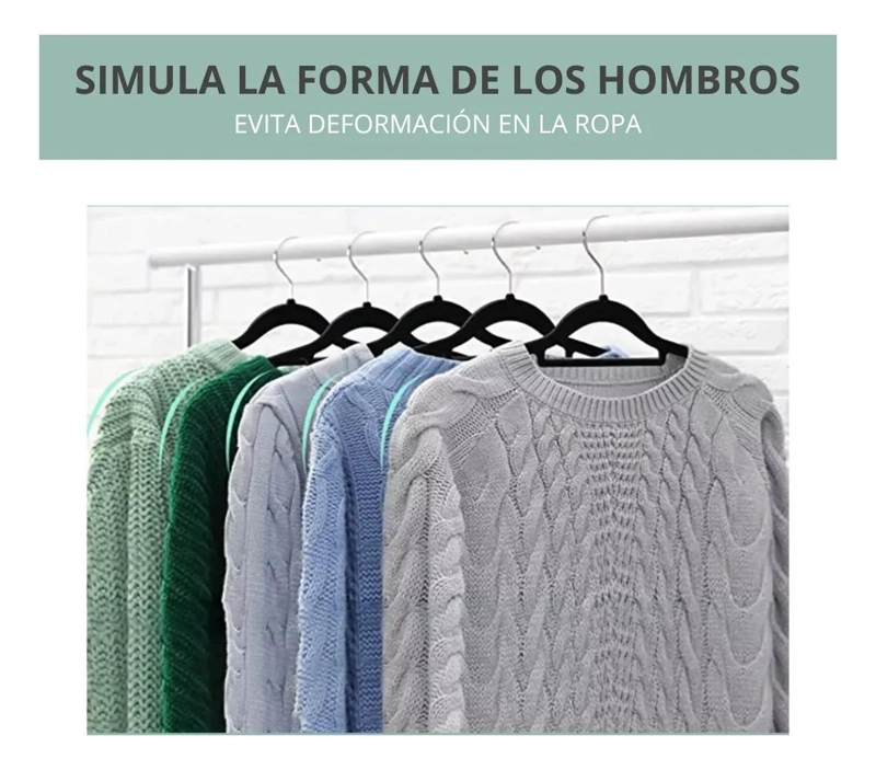 SET DE 30 COLGADORES DE ROPA DE TERCIOPELO ANTIDESLIZANTE - 7