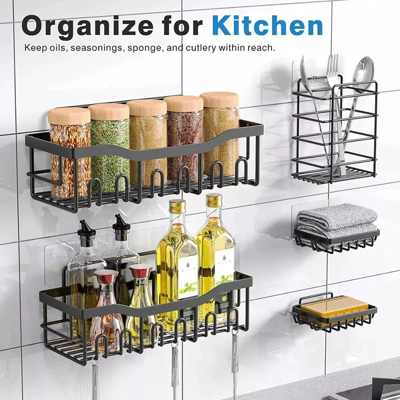 SET DE 5 ORGANIZADORES COLGANTES PARA DUCHA Y BAÑO - 8