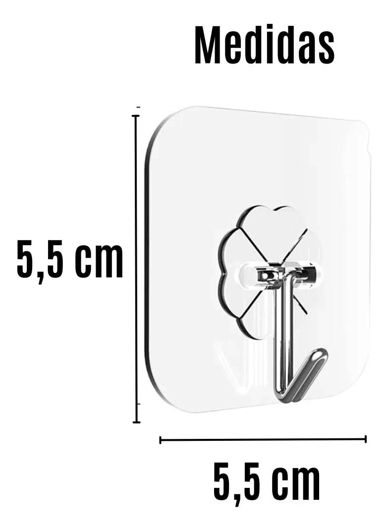 GANCHOS ADHESIVOS TRANSPARENTES MULTIUSOS PARA PARED - 2