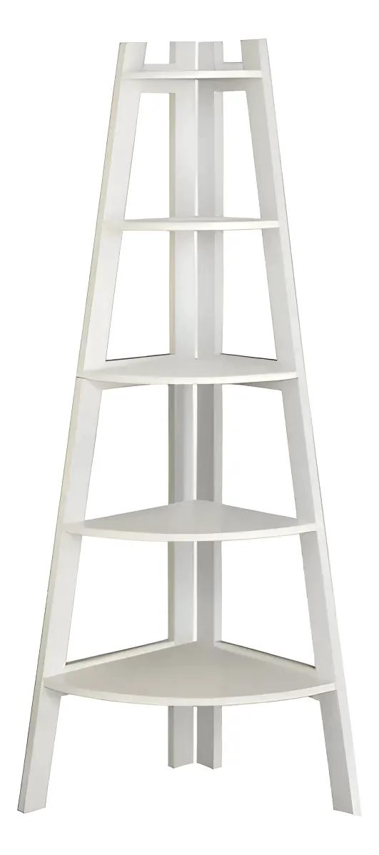 ORGANIZADOR ESQUINERO DE BAÑO CON 5 NIVELES EN COLOR BLANCO - 2