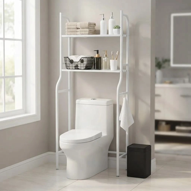ORGANIZADOR DE BAÑO VERTICAL CON 3 ESTANTES BLANCO - 5