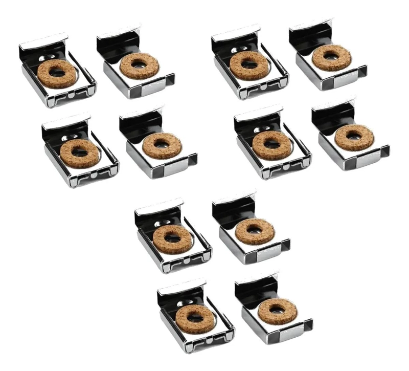 CLIPS PARA ESPEJO MURO SOPORTE COLGADOR RESORTE 12 UNIDADES - 1