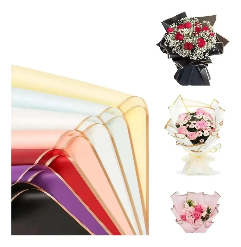 PAPEL COREANO CELOFAN PARA ARREGLOS FLORALES EN 7 COLORES - 1