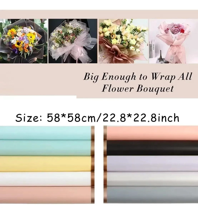 PAPEL COREANO CELOFAN PARA ARREGLOS FLORALES EN 7 COLORES - 5