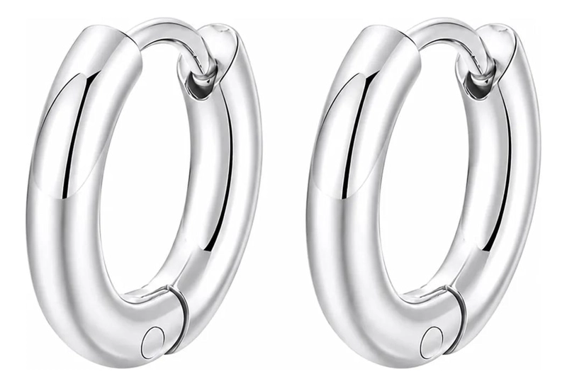 AROS DE ACERO INOXIDABLE 10MM UNISEX ELEGANTES Y VERSATILES - 1