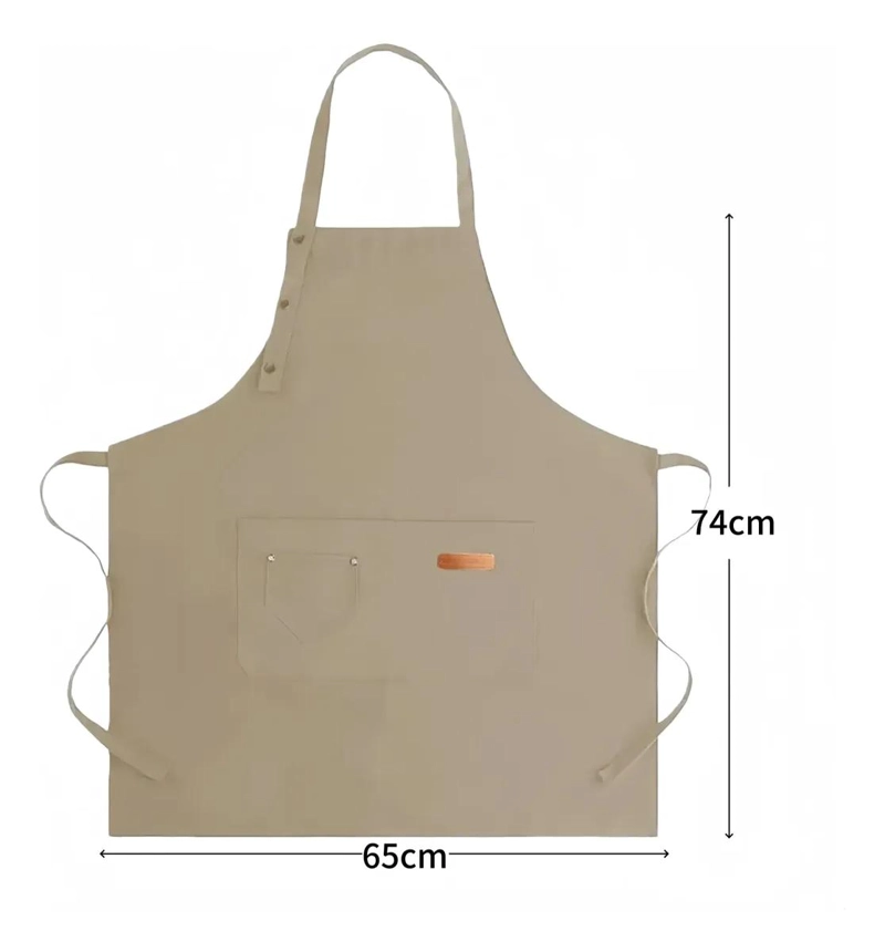 DELANTAL DE COCINA AJUSTABLE IMPERMEABLE CON BOLSILLOS MULTIUSOS - 6