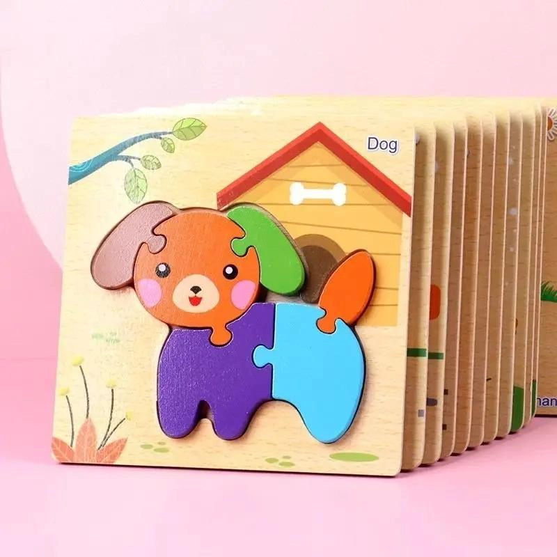 JUEGO DE ROMPECABEZAS 3D DE MADERA PARA NIÑOS - 3