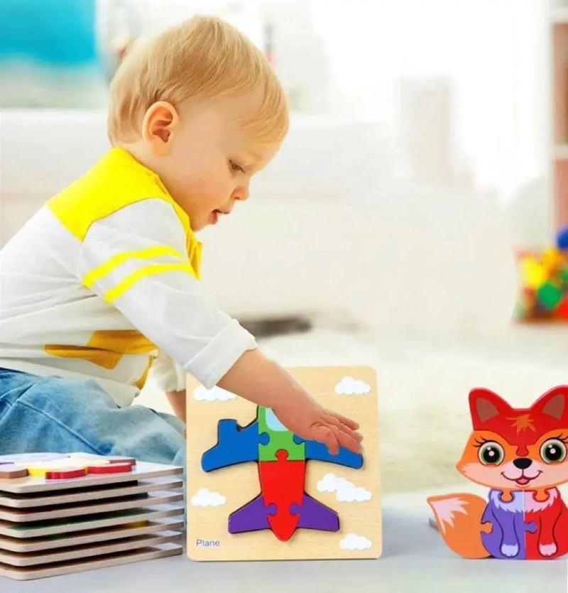 JUEGO DE ROMPECABEZAS 3D DE MADERA PARA NIÑOS - 5