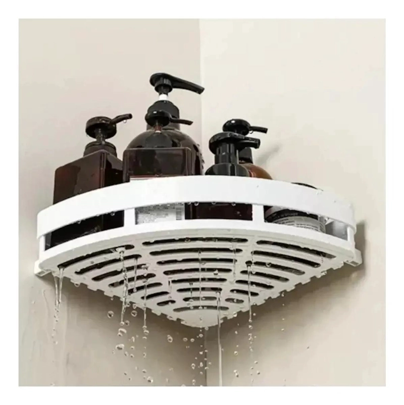 REPISA DE BAÑO ESQUINERA CON VENTOSAS DE PLASTICO 25CM - 3