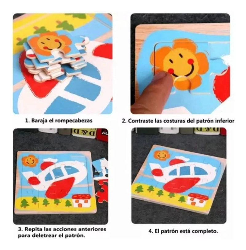 ROMPECABEZAS DE MADERA PARA NIÑOS CON 10 TEMATICAS DIVERSAS - 3