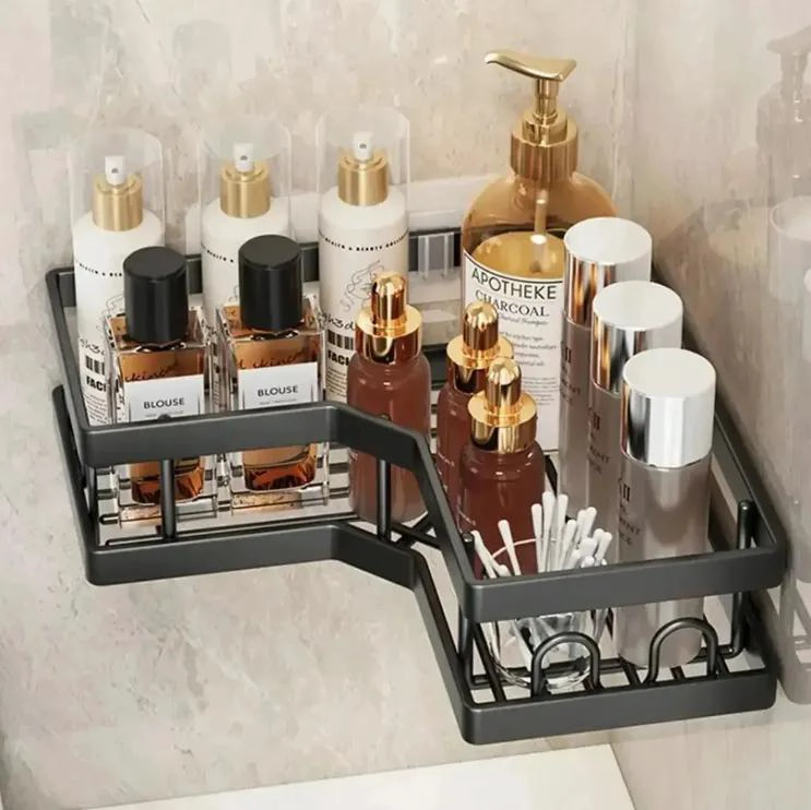 ORGANIZADOR ESQUINERO DUCHA BAÑO MULTIUSO 4 NIVELES AJUSTABLE - 1