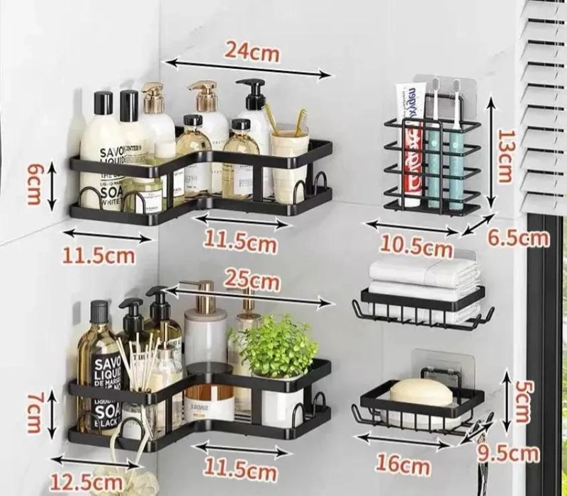 ORGANIZADOR ESQUINERO DUCHA BAÑO MULTIUSO 4 NIVELES AJUSTABLE - 3