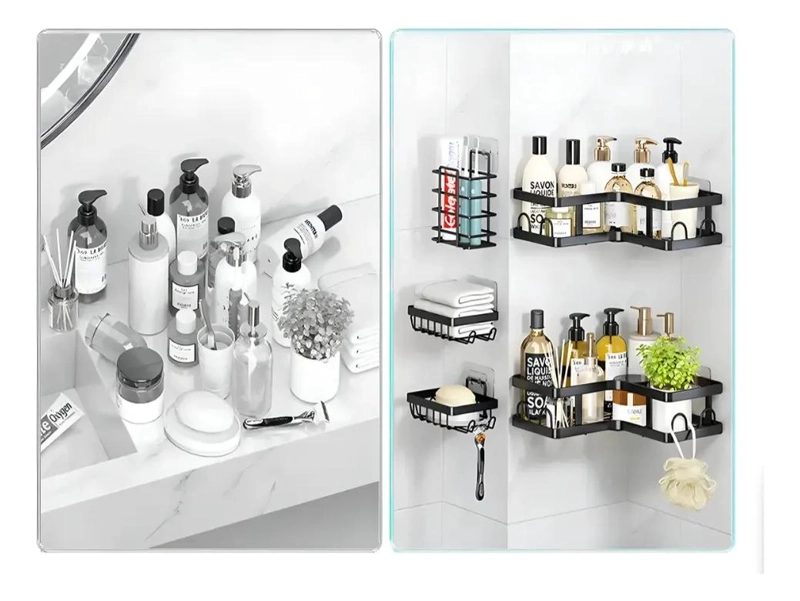 ORGANIZADOR ESQUINERO DUCHA BAÑO MULTIUSO 4 NIVELES AJUSTABLE - 8