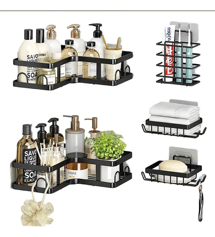 ORGANIZADOR ESQUINERO DUCHA BAÑO MULTIUSO 4 NIVELES AJUSTABLE - 9
