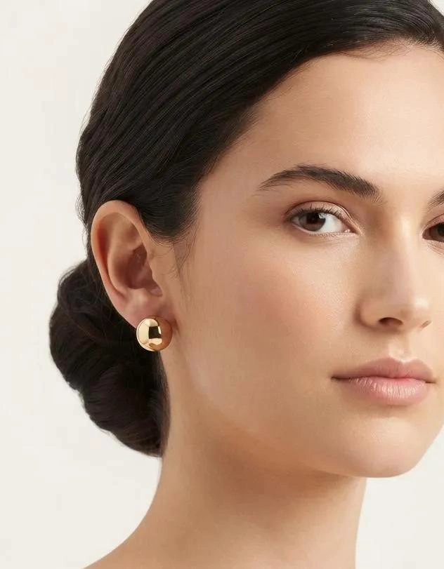AROS ESFE RICOS DE 10 MM ENCHAPADOS EN ORO CON CAJA - 3
