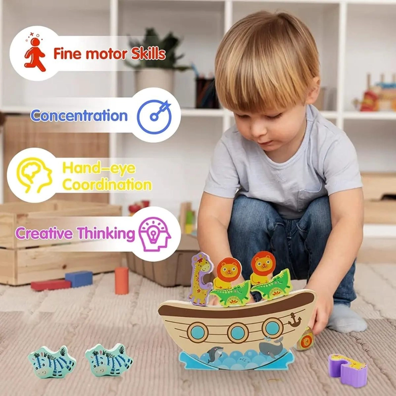 JUEGO DIDACTICO DE EQUILIBRIO EN MADERA PARA NIÑOS - 2