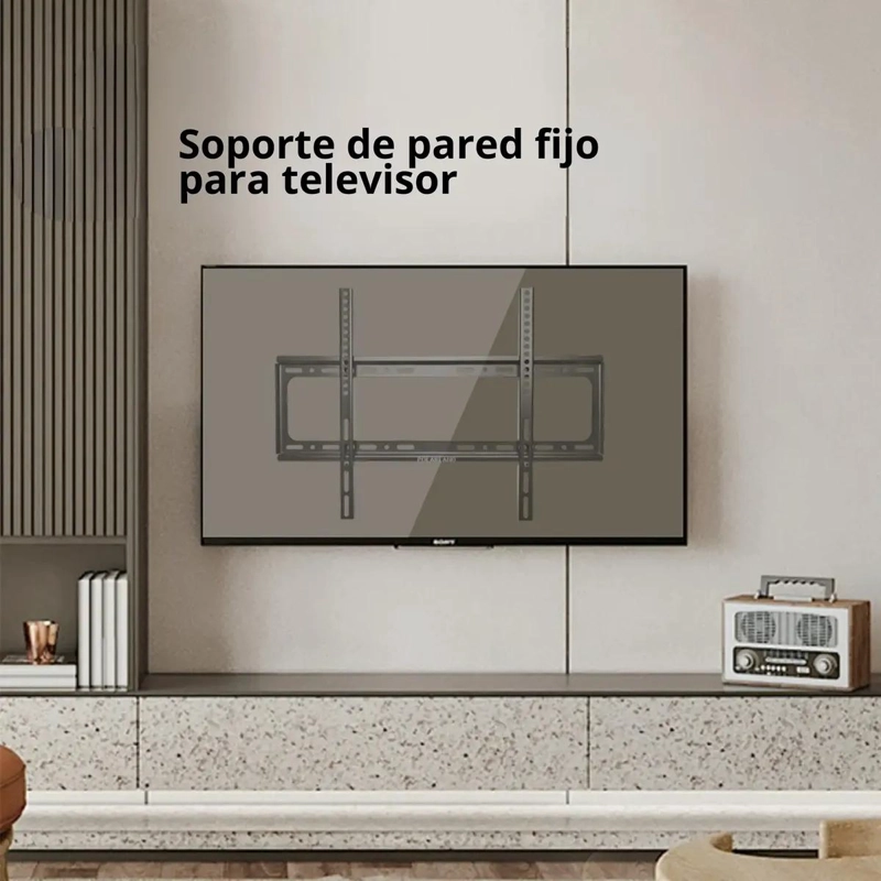 SOPORTE FIJO PARA TV HASTA 80 PULGADAS CON CABLE HDMI INCLUIDO - 2