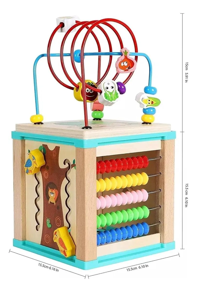 CUBO DIDACTICO MULTIFUNCIONAL PARA APRENDIZAJE INFANTIL - 6