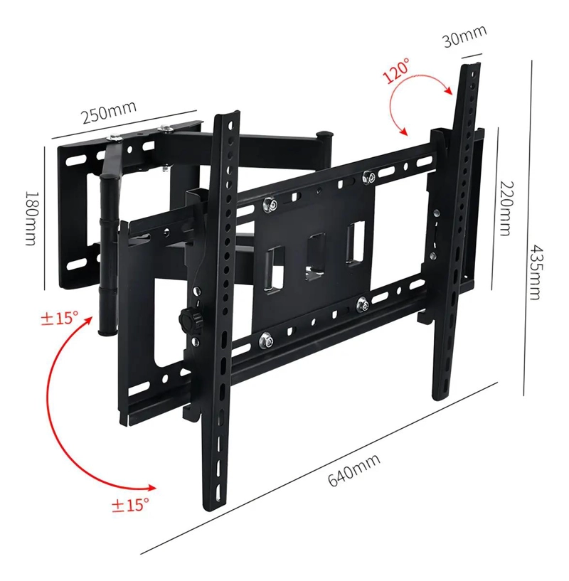 SOPORTE ARTICULADO PARA TV DE 32 A 70 PULGADAS COLOR NEGRO - 6
