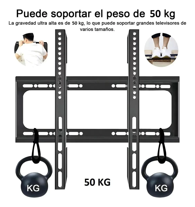 SOPORTE FIJO PARA TELEVISORES DE 26 A 63 PULGADAS COLOR NEGRO - 10