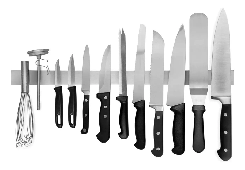 PORTACUCHILLOS DE ACERO INOXIDABLE DE 30 CM PARA COCINA - 1