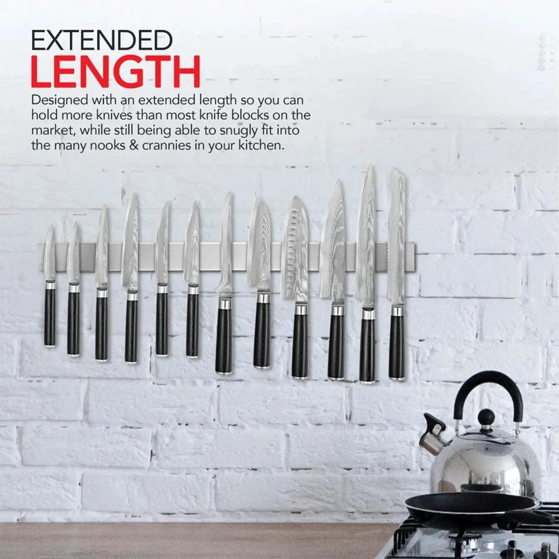 PORTACUCHILLOS DE ACERO INOXIDABLE DE 30 CM PARA COCINA - 3