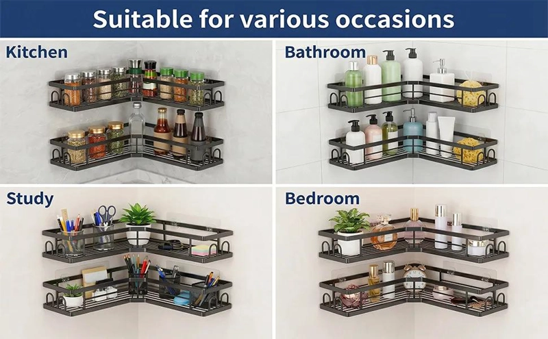 SET DE ORGANIZADORES ESQUINEROS PARA DUCHA Y BAÑO - 9
