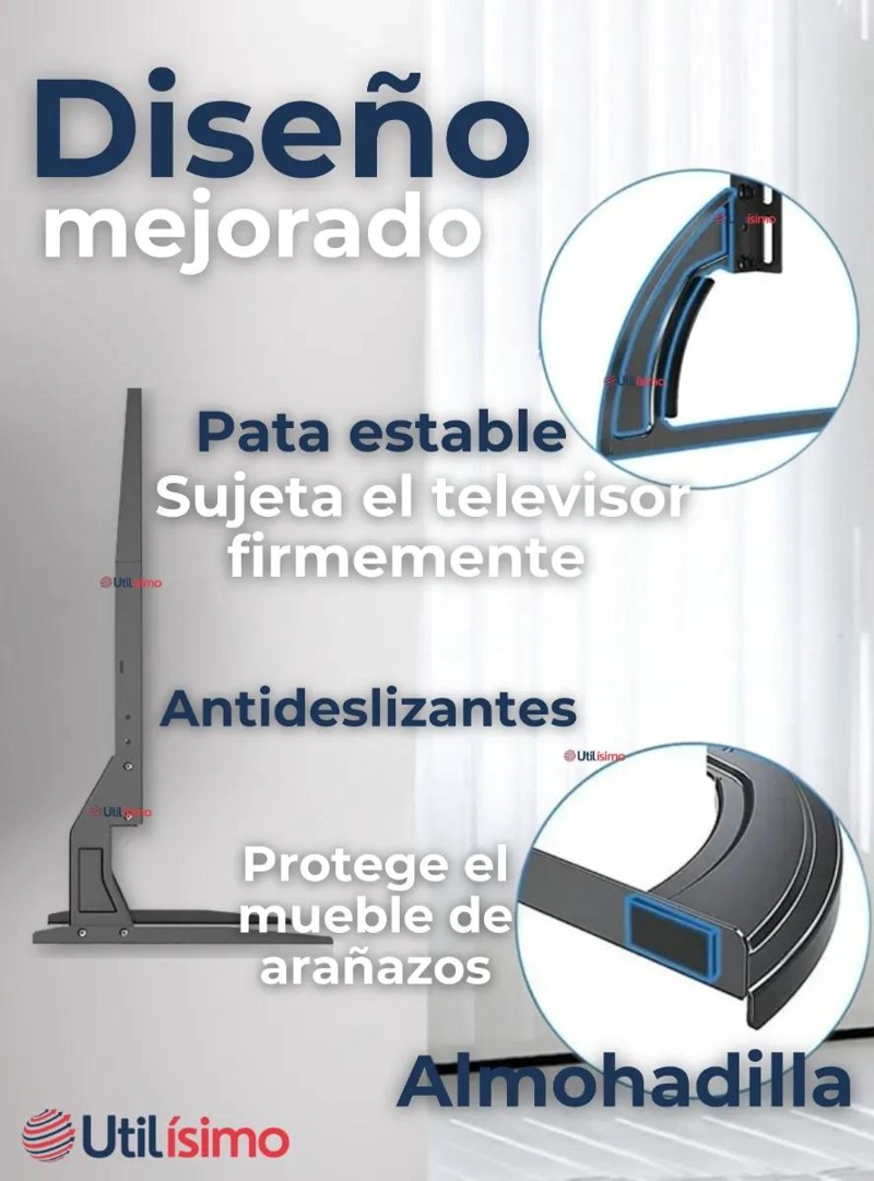 SOPORTE DE MESA AJUSTABLE PARA TELEVISORES DE 37 A 75 PULGADAS - 9