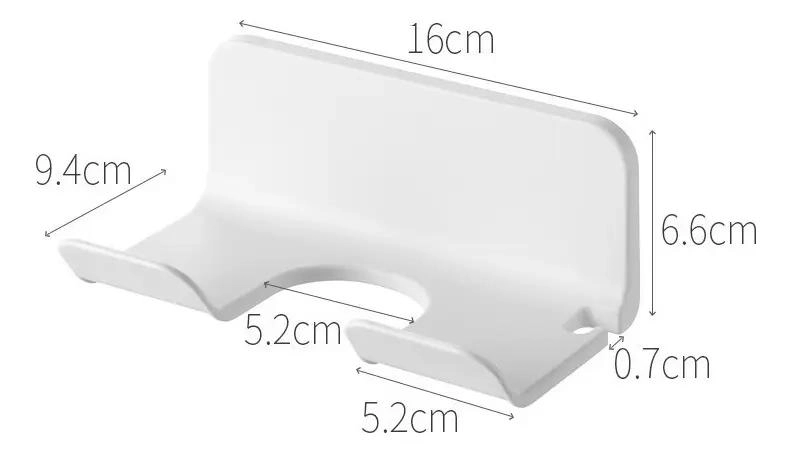 SOPORTE ADHESIVO PARA SECADOR DE PELO BLANCO SIN PERFORAR - 3