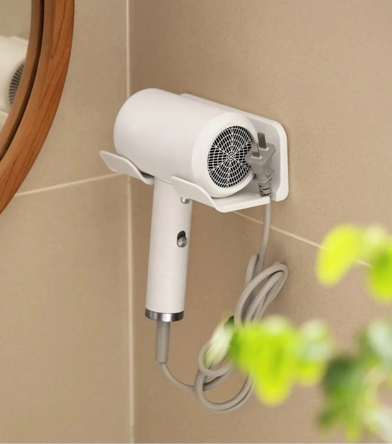 SOPORTE ADHESIVO PARA SECADOR DE PELO BLANCO SIN PERFORAR - 7