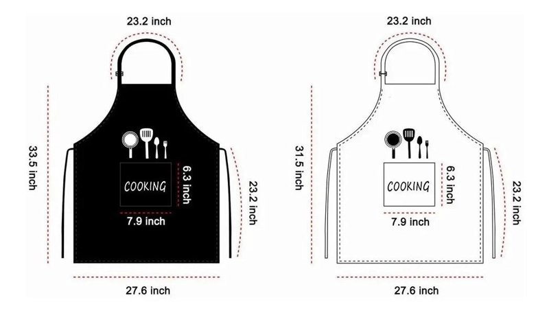 DELANTAL IMPERMEABLE DE PAREJA CON BOLSILLOS PARA COCINAR - 2