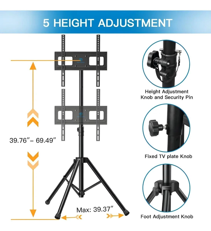 BASE TRIPODE AJUSTABLE PARA TELEVISORES DE 32 A 55 PULGADAS - 8