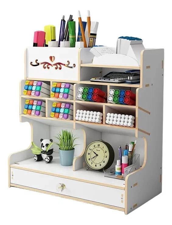 ORGANIZADOR DE ESCRITORIO BLANCO PARA LAPICES Y ACCESORIOS - 1