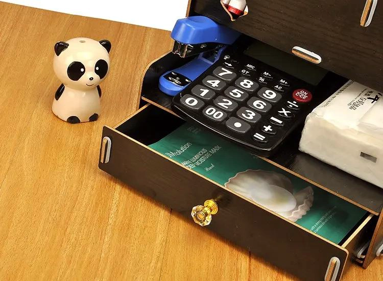 ESTANTE DE MADERA MULTIFUNCIONAL PARA ORGANIZADOR DE ESCRITORIO - 9