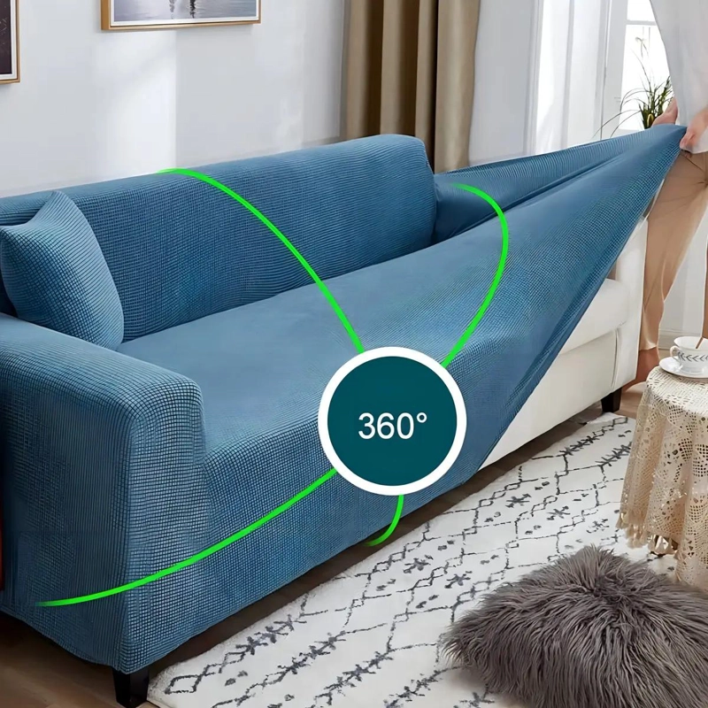 FUNDA PROTECTORA CUADRILLE PARA SOFA DE 2 CUERPOS BEIGE - 9