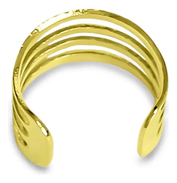 ARO DE ARGOLLAS ENCHAPADO EN ORO 18K PARA MUJER - 4