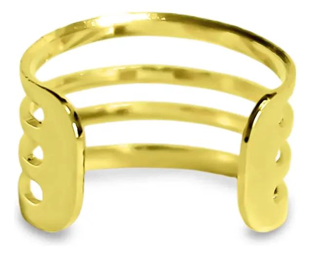 ARO DE ARGOLLAS ENCHAPADO EN ORO 18K PARA MUJER - 5