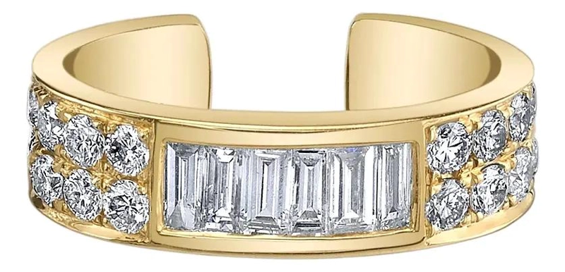 ARO A PRESION DORADO BRILLANTE DE PLATA 925 - 1