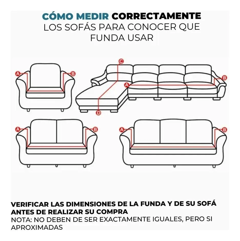 FUNDA PROTECTORA PARA SOFA DE 2 CUERPOS EN TELA CUADRILLE - 2