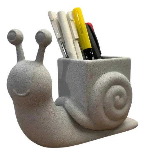 ORGANIZADOR DE ESCRITORIO CARACOL BEIGE PARA UTILES - 1