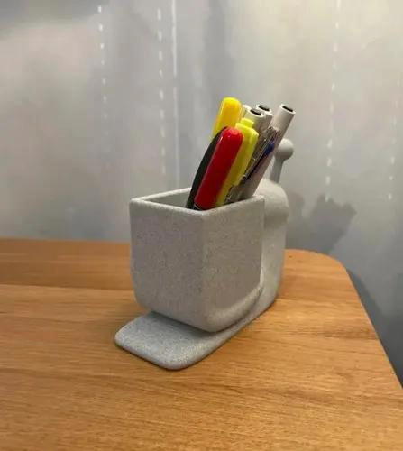 ORGANIZADOR DE ESCRITORIO CARACOL BEIGE PARA UTILES - 4