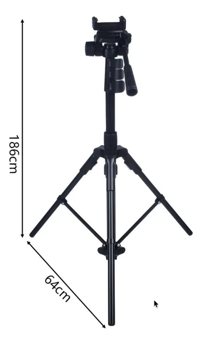 TRIPODE FOTOGRAFICO Y PALO SELFIE EXTENSIBLE 1.86M - 6