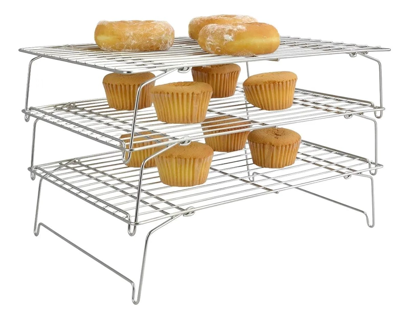 REJILLA APILABLE DE 3 NIVELES PARA ENFRIAR GALLETAS Y REPOSTERIA - 2