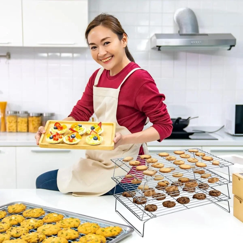 REJILLA APILABLE DE 3 NIVELES PARA ENFRIAR GALLETAS Y REPOSTERIA - 9