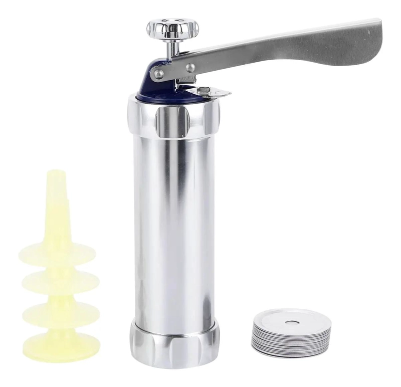 PRENSA MANUAL PARA GALLETAS Y DECORACION DE PASTELES CON MOLDES VARIADOS - 8