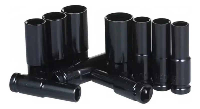 SET DE 10 DADOS DE ACERO AL CARBON 1/2' 8-17MM CON MALETIN - 3