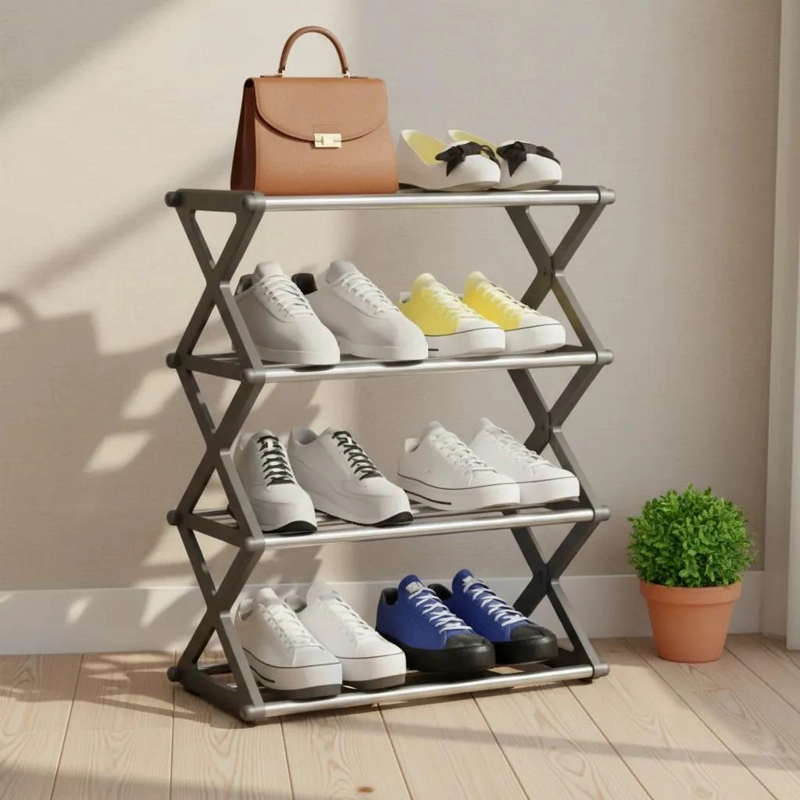 ORGANIZADOR PLEGABLE DE ZAPATOS CON 4 NIVELES - 4