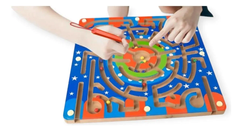 LABERINTO DE BOLAS DE MADERA PARA DESARROLLO INFANTIL - 9
